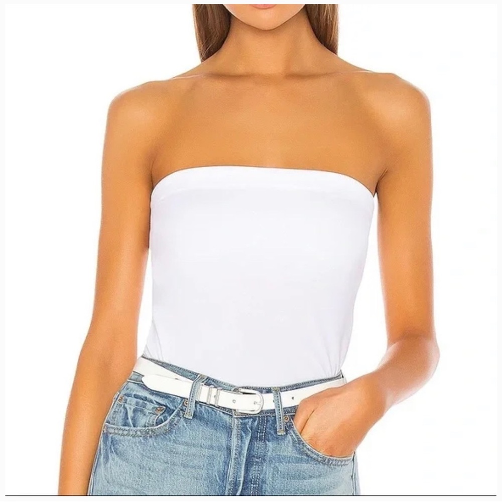 NWT Commando Lifted Classic White Tube Top with Shelf Bra Size M